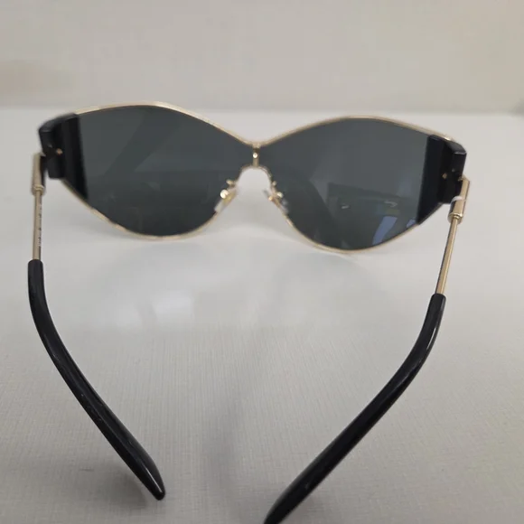 Versace Gold Frame Black Lens Cat-Eye Sunglasses - VE2239